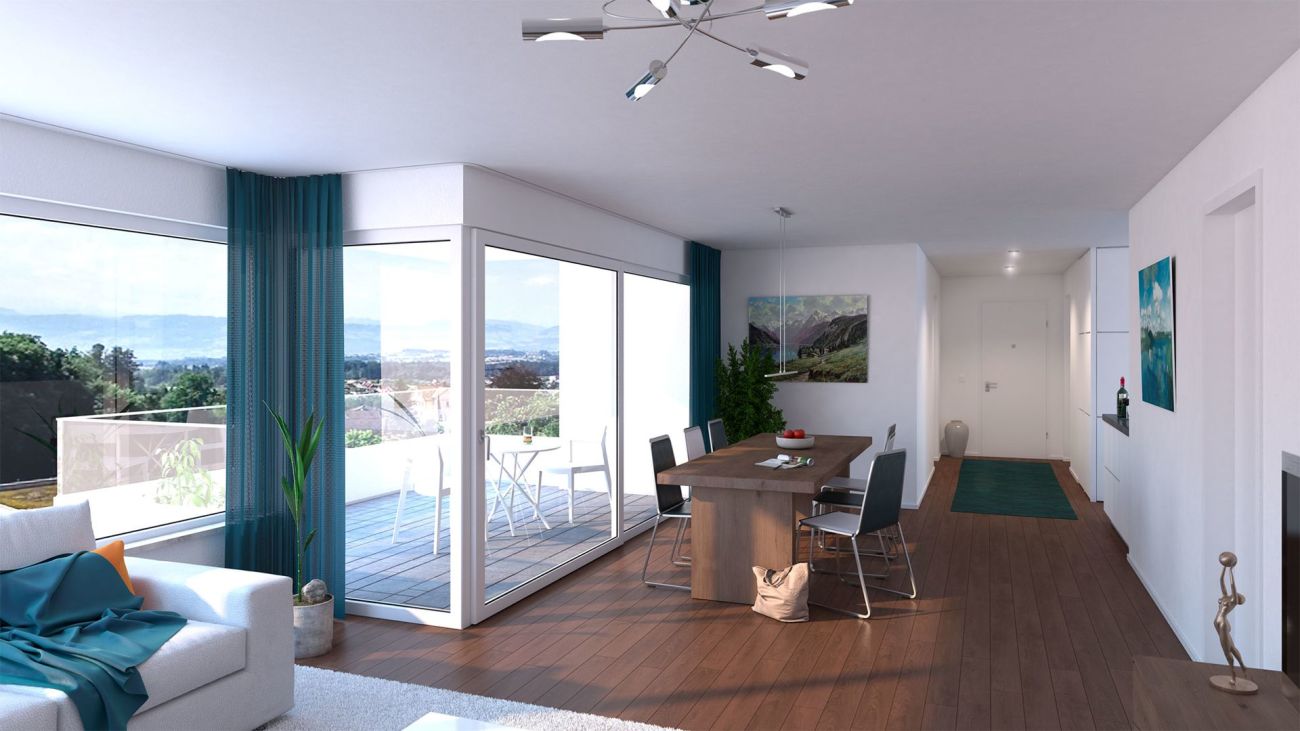 Kauf: Wohnung mit traumhaftem Blick über Hinwil